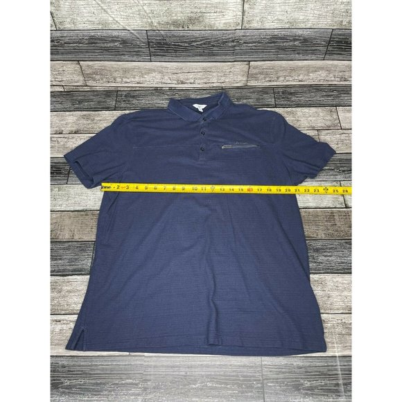 Calvin Klein Polo Shirt Mens XL Blue Short Sleeve - Picture 3 of 6